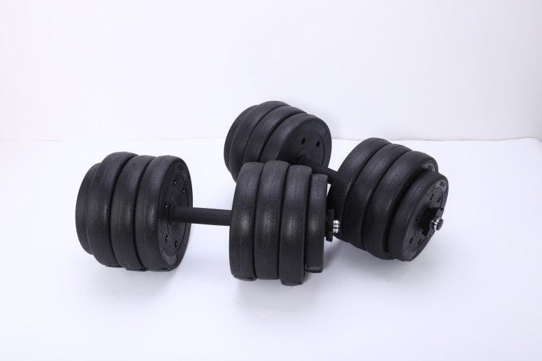 Round Head Dumbbell Multi-Specification Safety Men's Barbell Rubber Coated Dumbbell Indoor Fitness Equipment